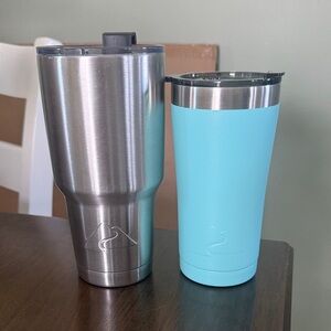 Ozark Trail Aqua and Silver Vacuum Insulated Tumbler